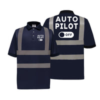 Thumbnail for Auto Pilot Off Designed Reflective Polo T-Shirts