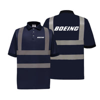 Thumbnail for Boeing & Text Designed Reflective Polo T-Shirts