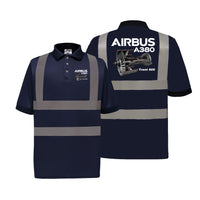 Thumbnail for Airbus A380 & Trent 900 Engine Designed Reflective Polo T-Shirts