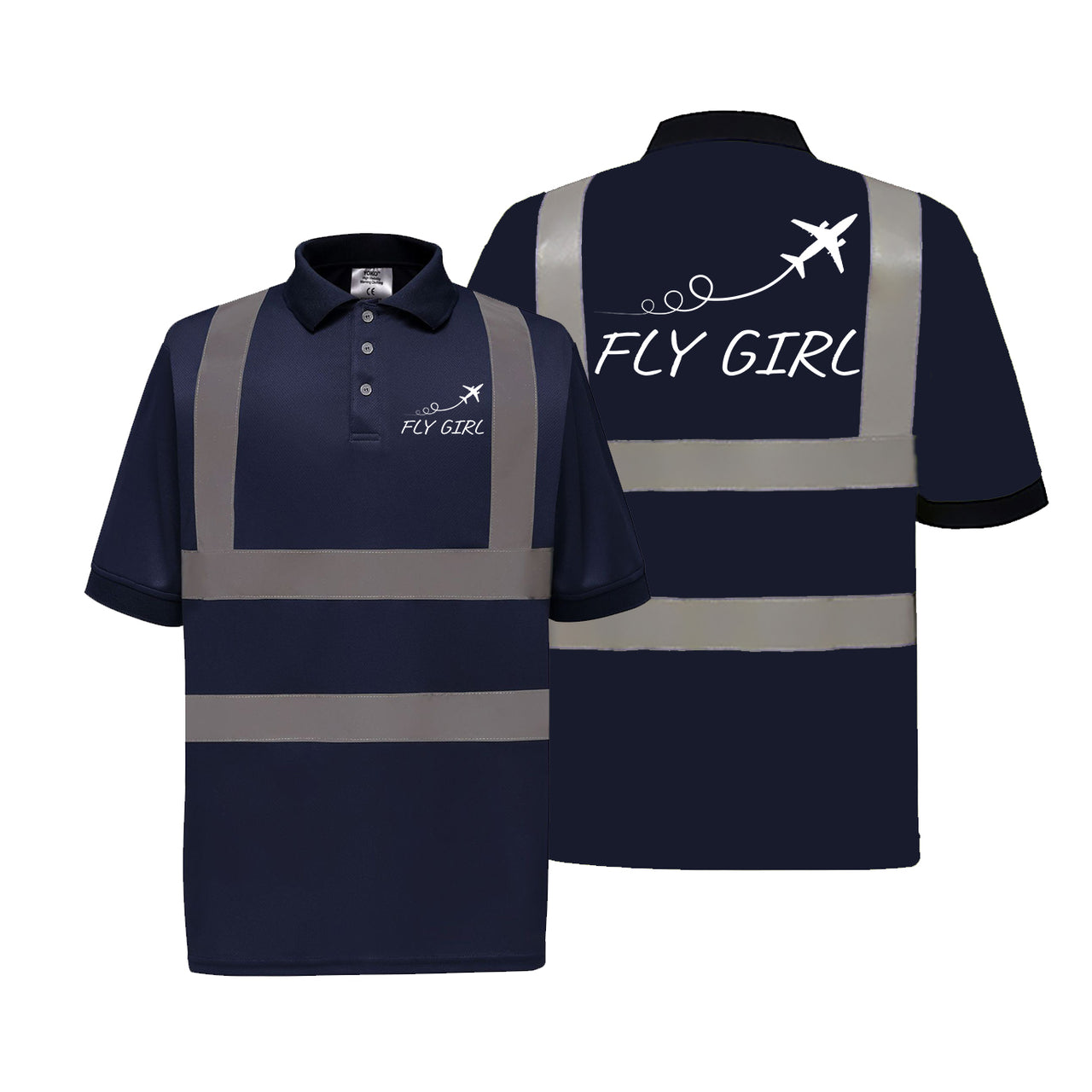 Just Fly It & Fly Girl Designed Reflective Polo T-Shirts