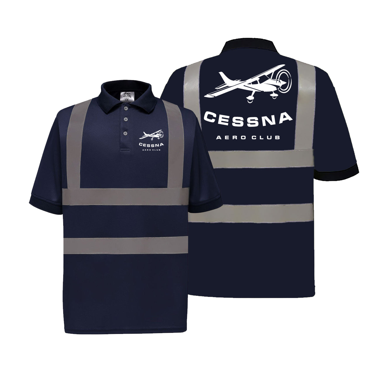 Cessna Aeroclub Designed Reflective Polo T-Shirts