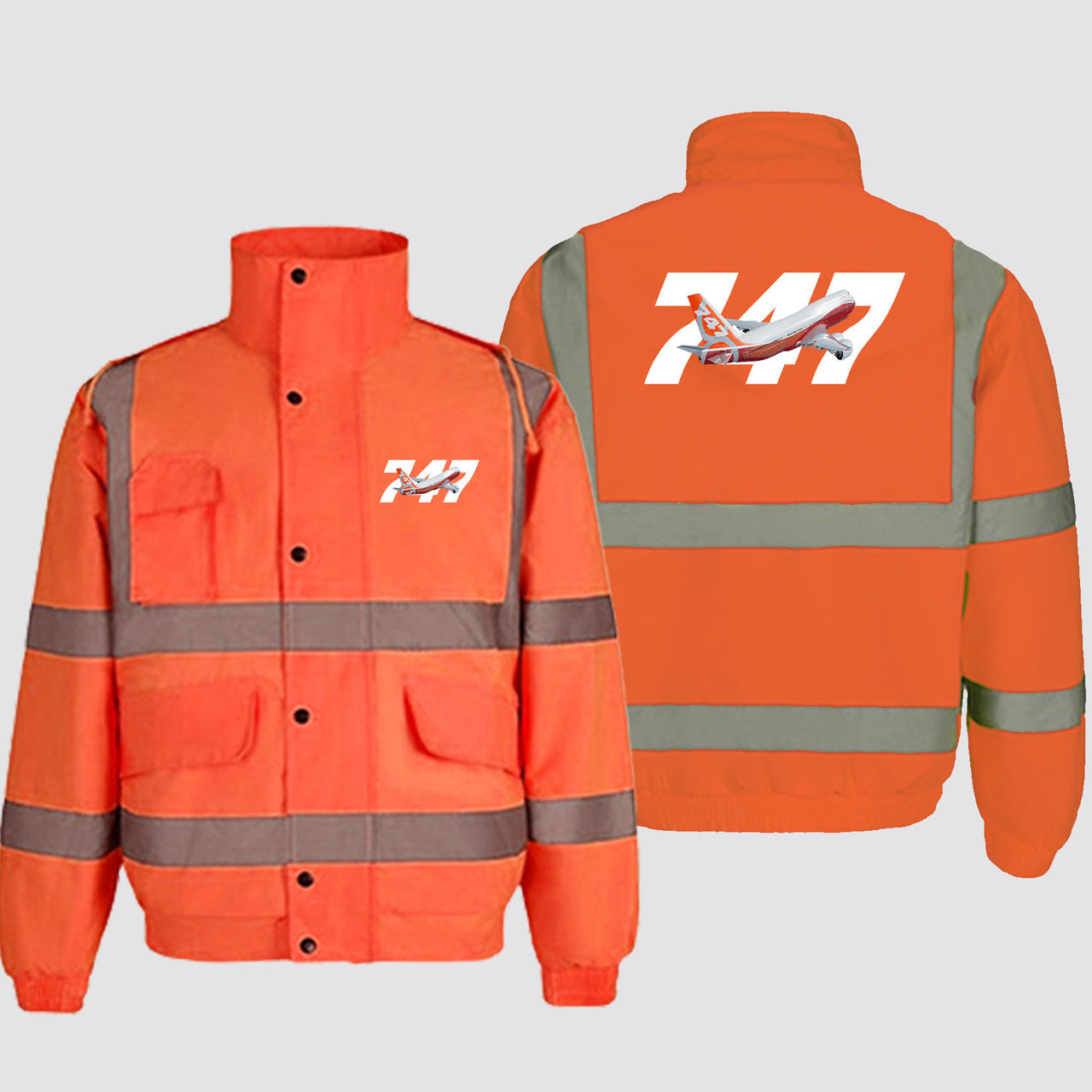 Super Boeing 747 Intercontinental Designed Reflective Winter Jackets