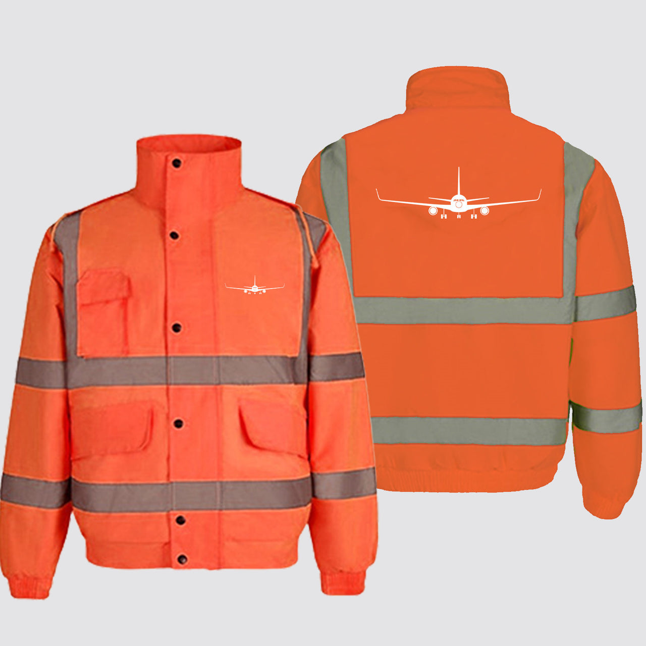 Boeing 767 Silhouette Designed Reflective Winter Jackets