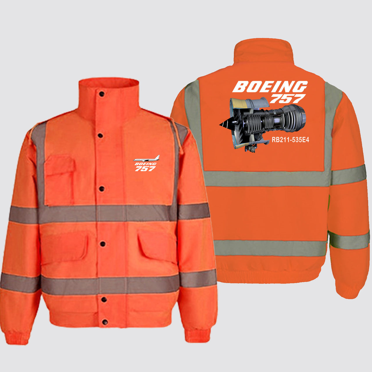 Boeing 757 & Rolls Royce Engine (RB211) Designed Reflective Winter Jackets