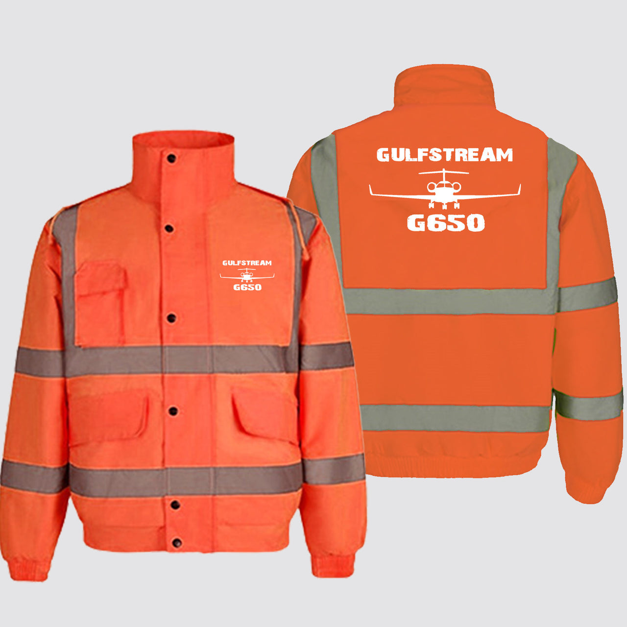 Gulfstream G650 & Plane Designed Reflective Winter Jackets