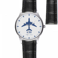 Thumbnail for Airbus A380 Designed Fashion Leather Strap Watches