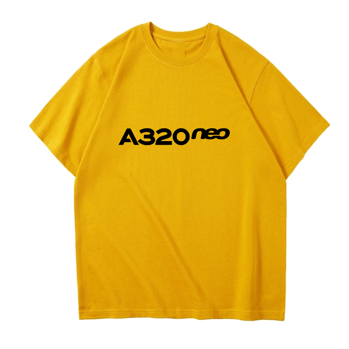 A320neo & Text Designed Relax Fit T-Shirts