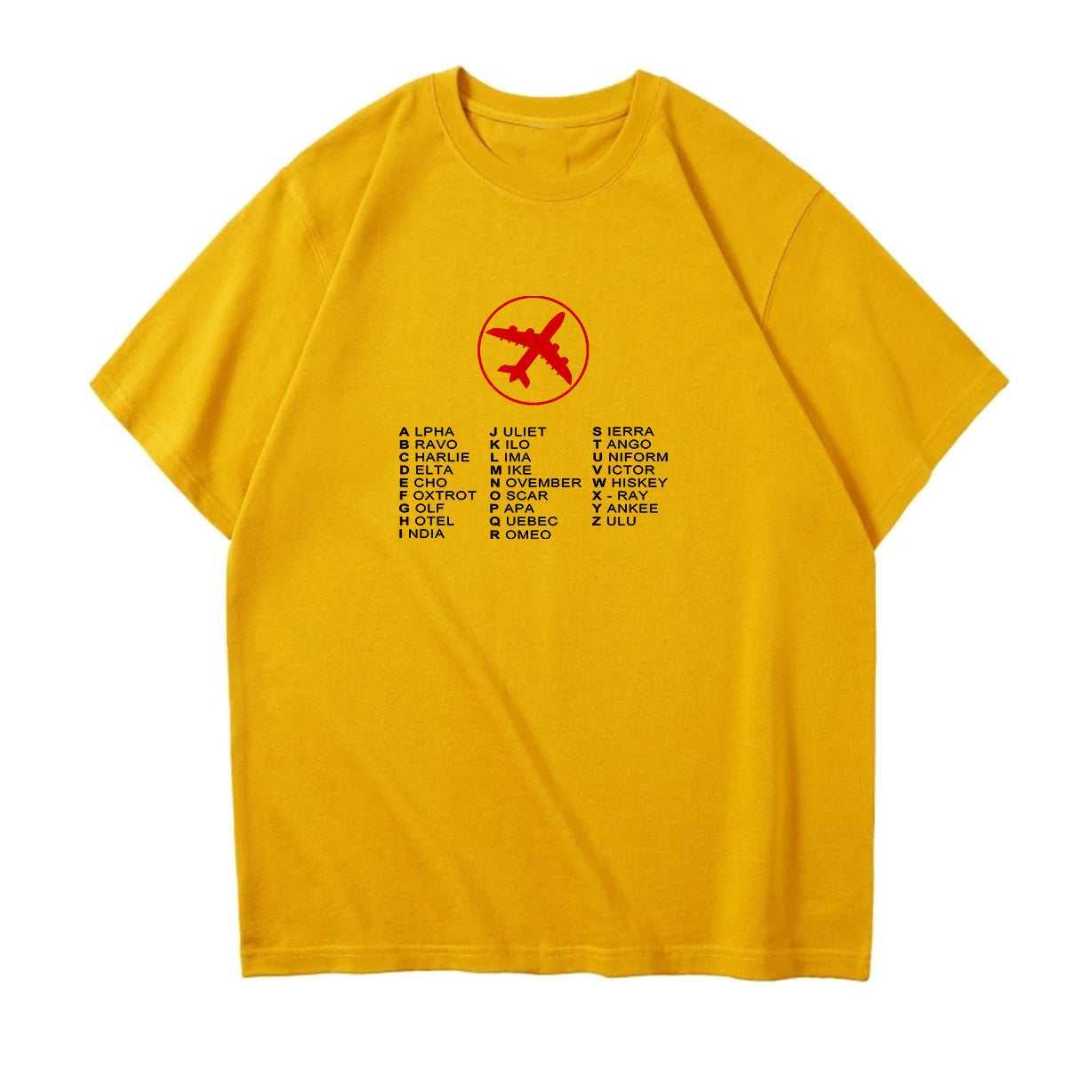 Aviation Alphabet 2 Designed Relax Fit T-Shirts