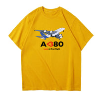 Thumbnail for Airbus A380 Love at first flight Designed Relax Fit T-Shirts