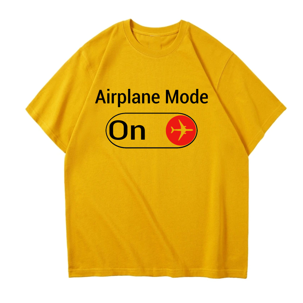 Airplane Mode On Designed Relax Fit T-Shirts