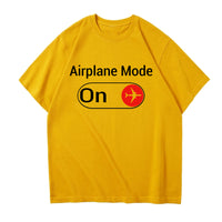 Thumbnail for Airplane Mode On Designed Relax Fit T-Shirts