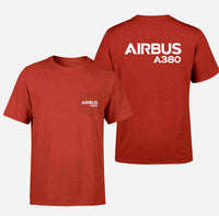 Thumbnail for Airbus A380 & Text Designed Pocket T-Shirts