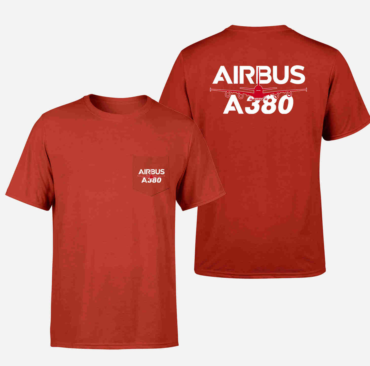 Amazing Airbus A380 Designed Pocket T-Shirts