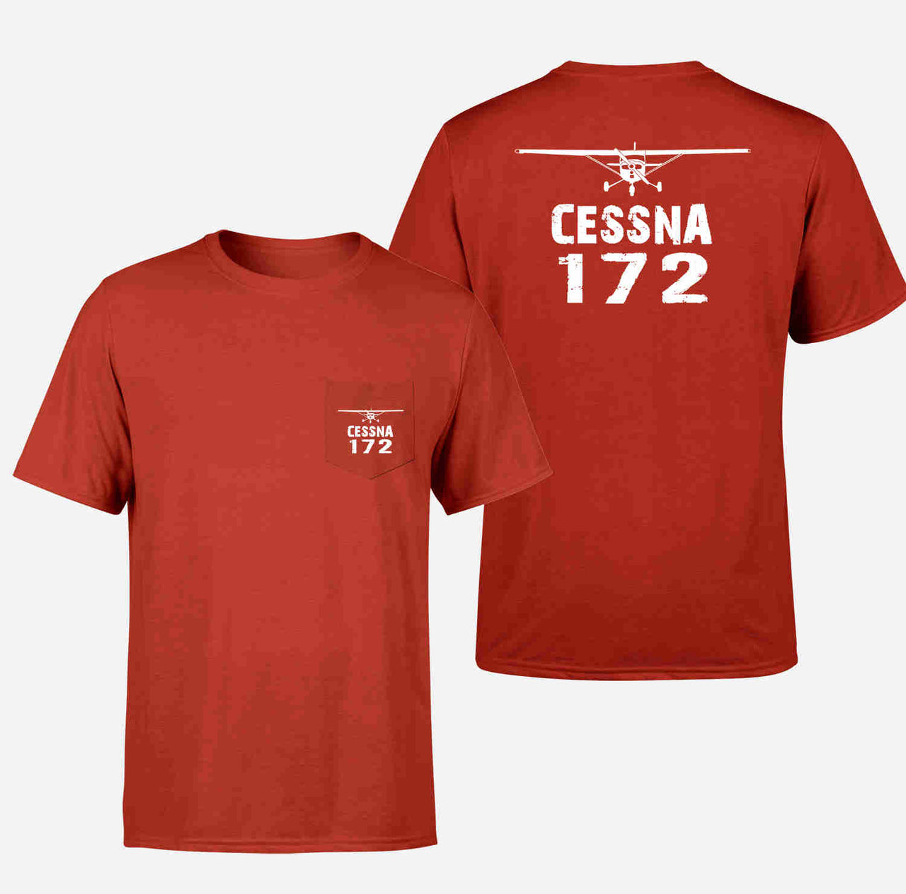 Cessna 172 & Plane Designed Pocket T-Shirts