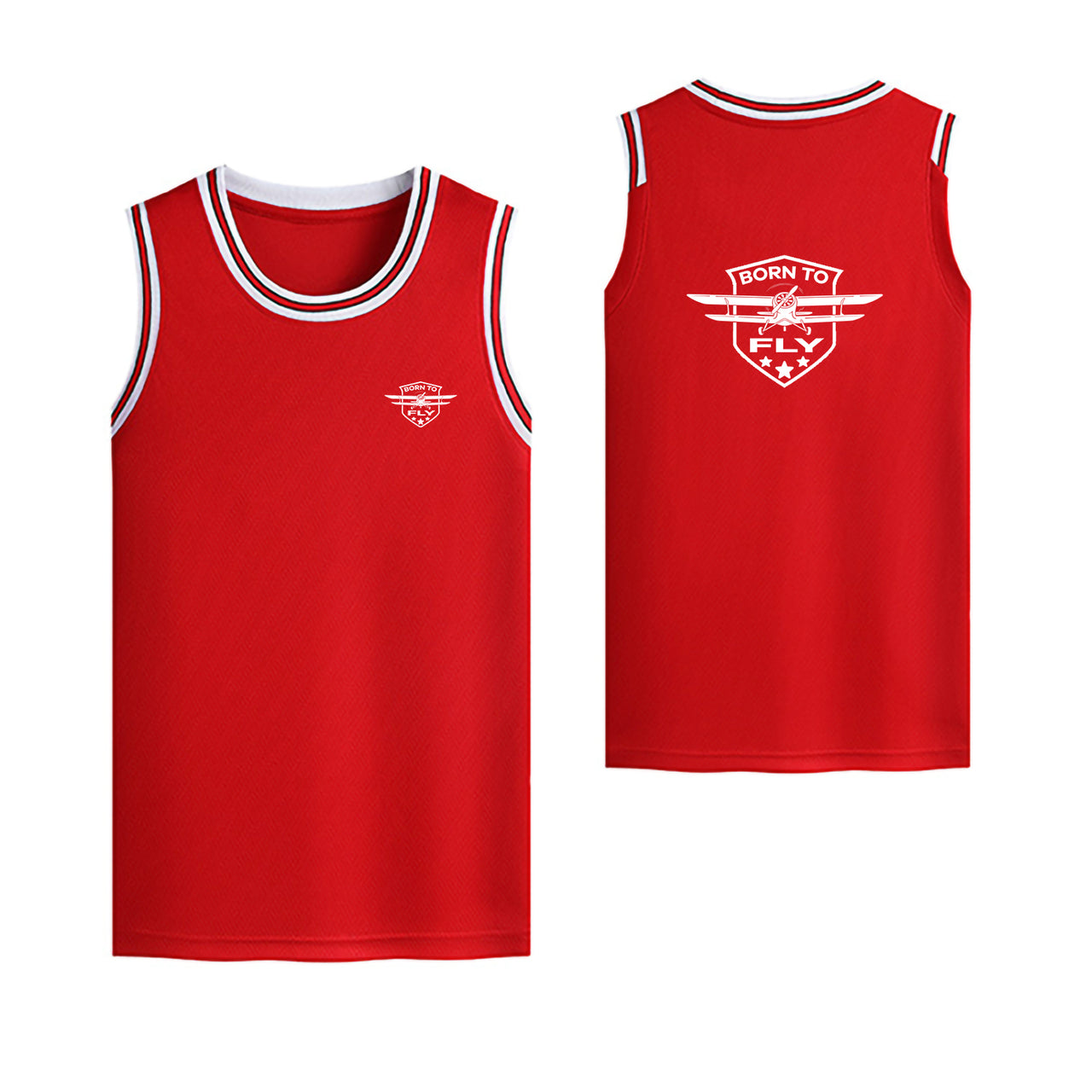 Born To Fly Designed Designed Basketball Style Sports Tank Tops