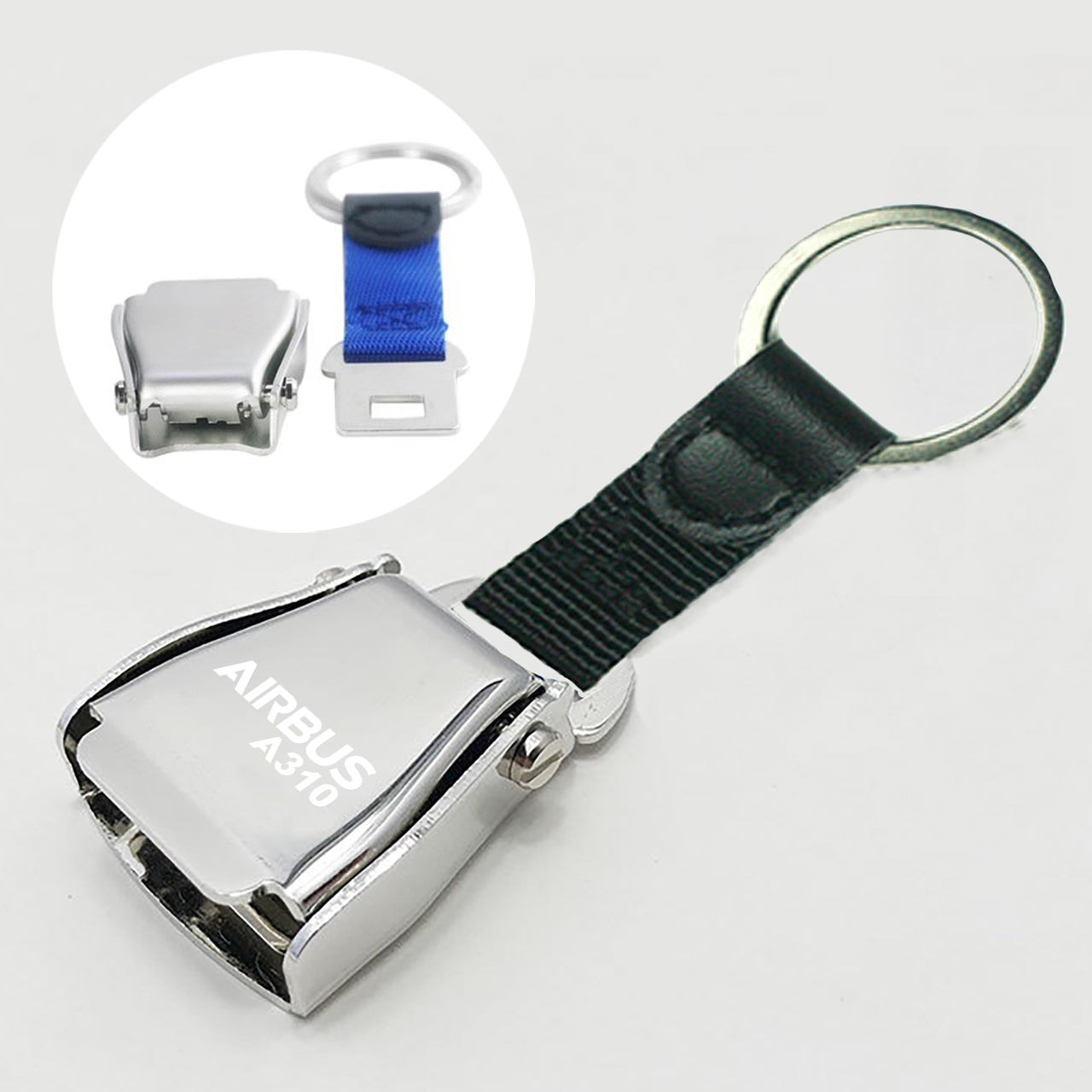 Airbus A310 & Text Designed Airplane Seat Belt Key Chains