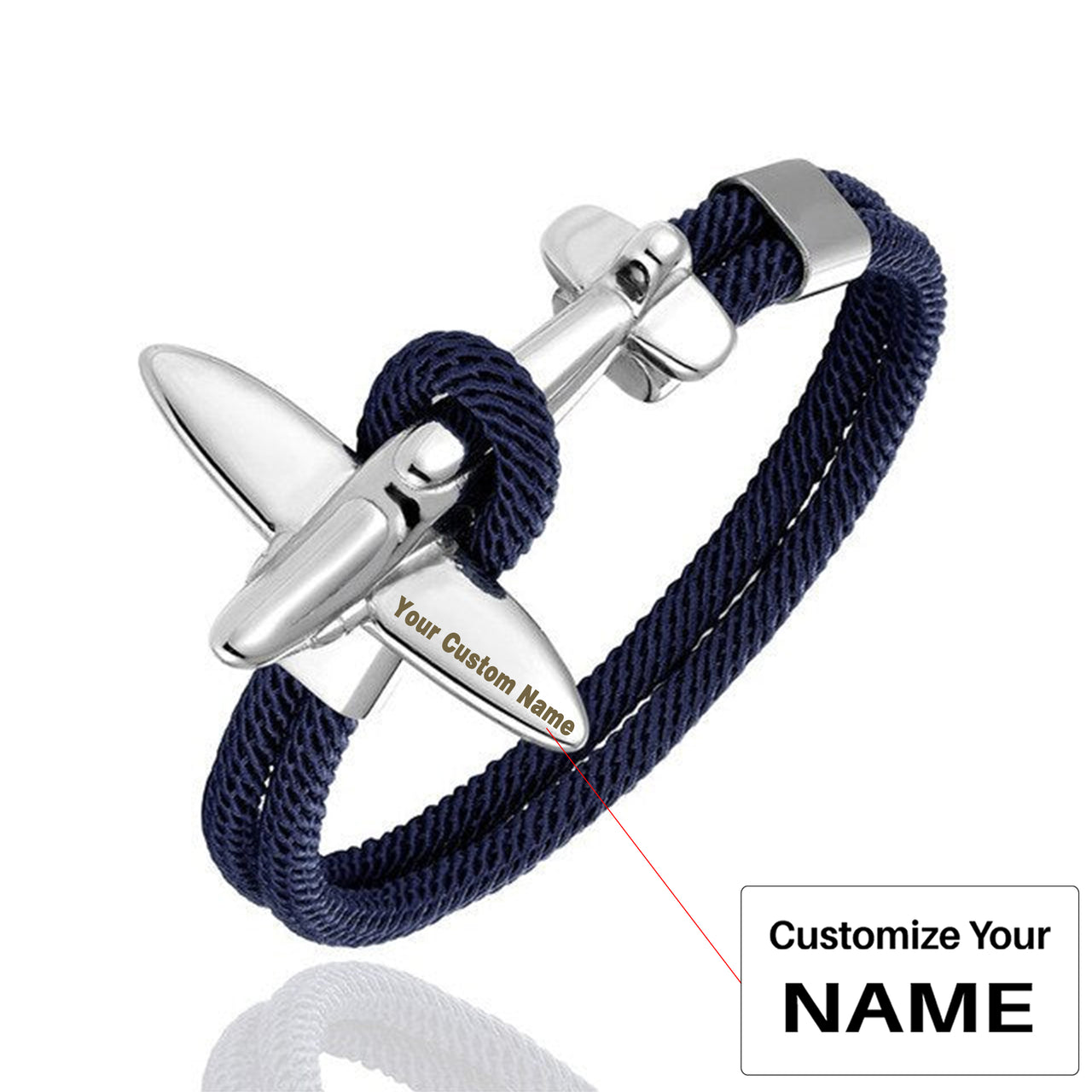 (Edition 2) Small Airplane Designed Rope Leather Bracelets