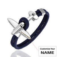 Thumbnail for (Edition 2) Small Airplane Designed Rope Leather Bracelets