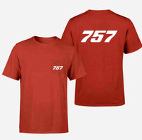 Thumbnail for 757 Flat Text Designed Pocket T-Shirts