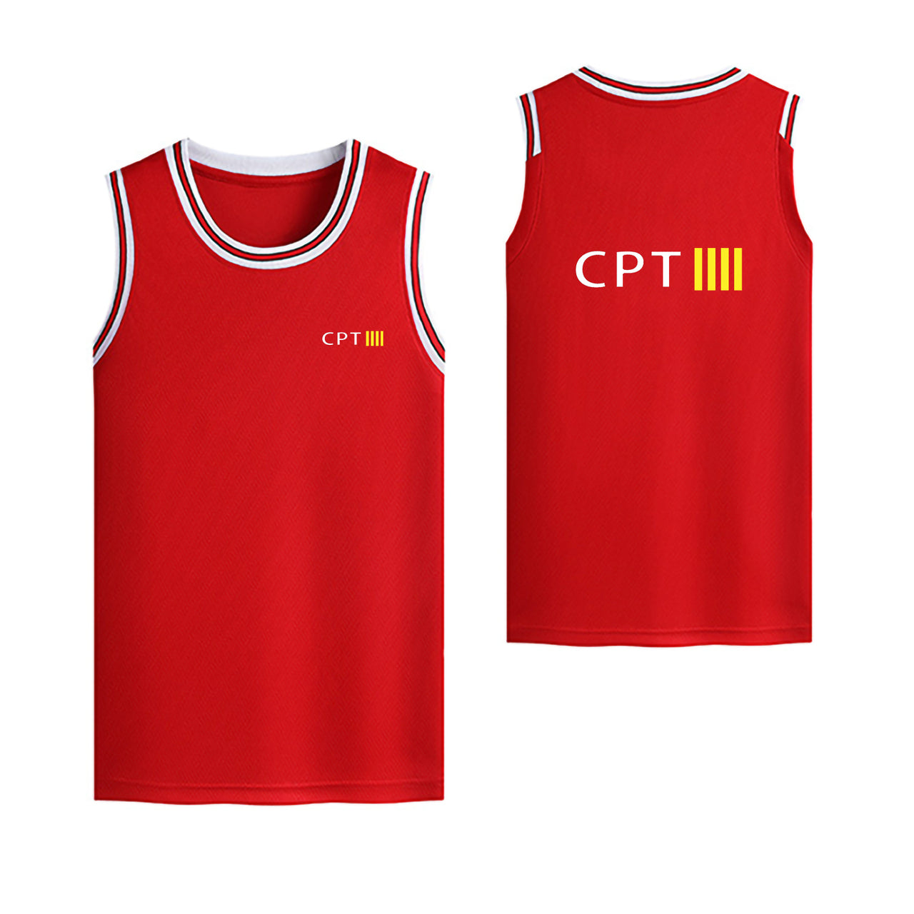 CPT & 4 Lines Designed Basketball Style Sports Tank Tops