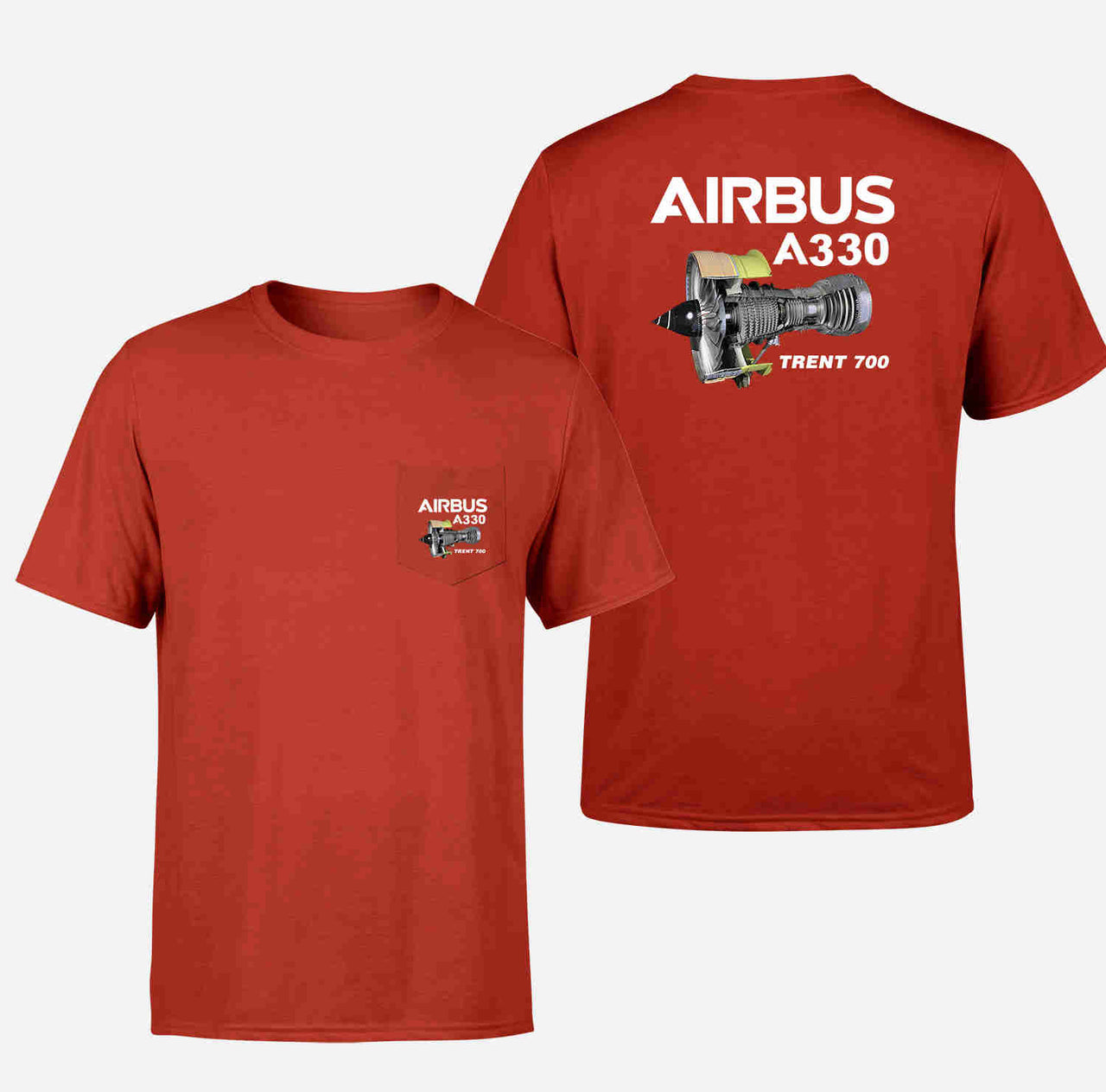 Airbus A330 & Trent 700 Engine Designed Pocket T-Shirts