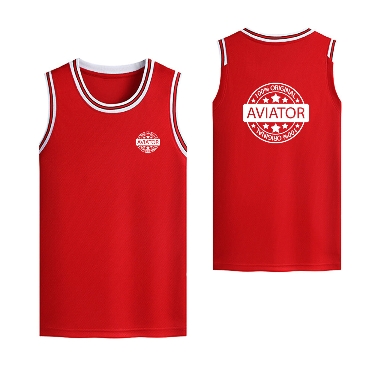 %100 Original Aviator Designed Basketball Style Sports Tank Tops