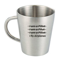 Thumbnail for I Fly Airplanes Designed Stainless Steel Coffee Mugs