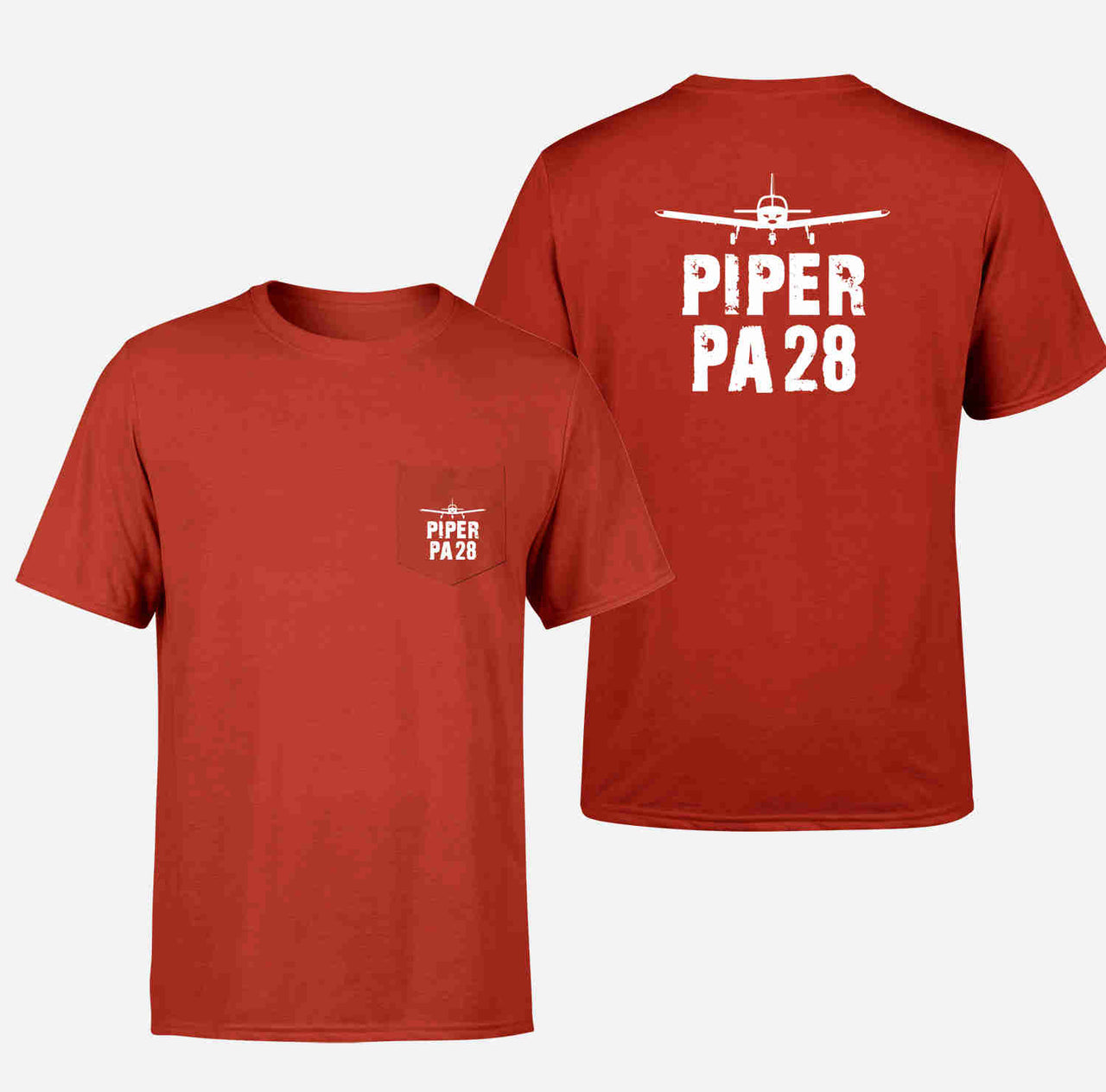 Piper PA28 & Plane Designed Pocket T-Shirts