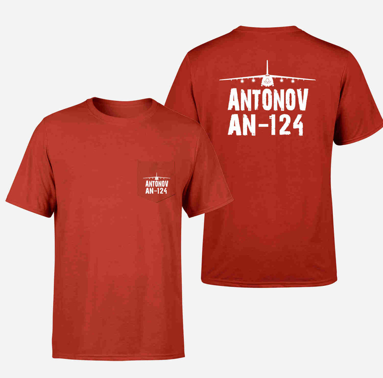 Antonov AN-124 & Plane Designed Pocket T-Shirts