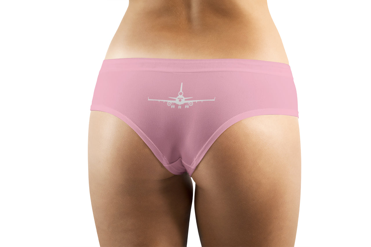 McDonnell Douglas MD-11 Silhouette Plane Designed Women Panties & Shorts