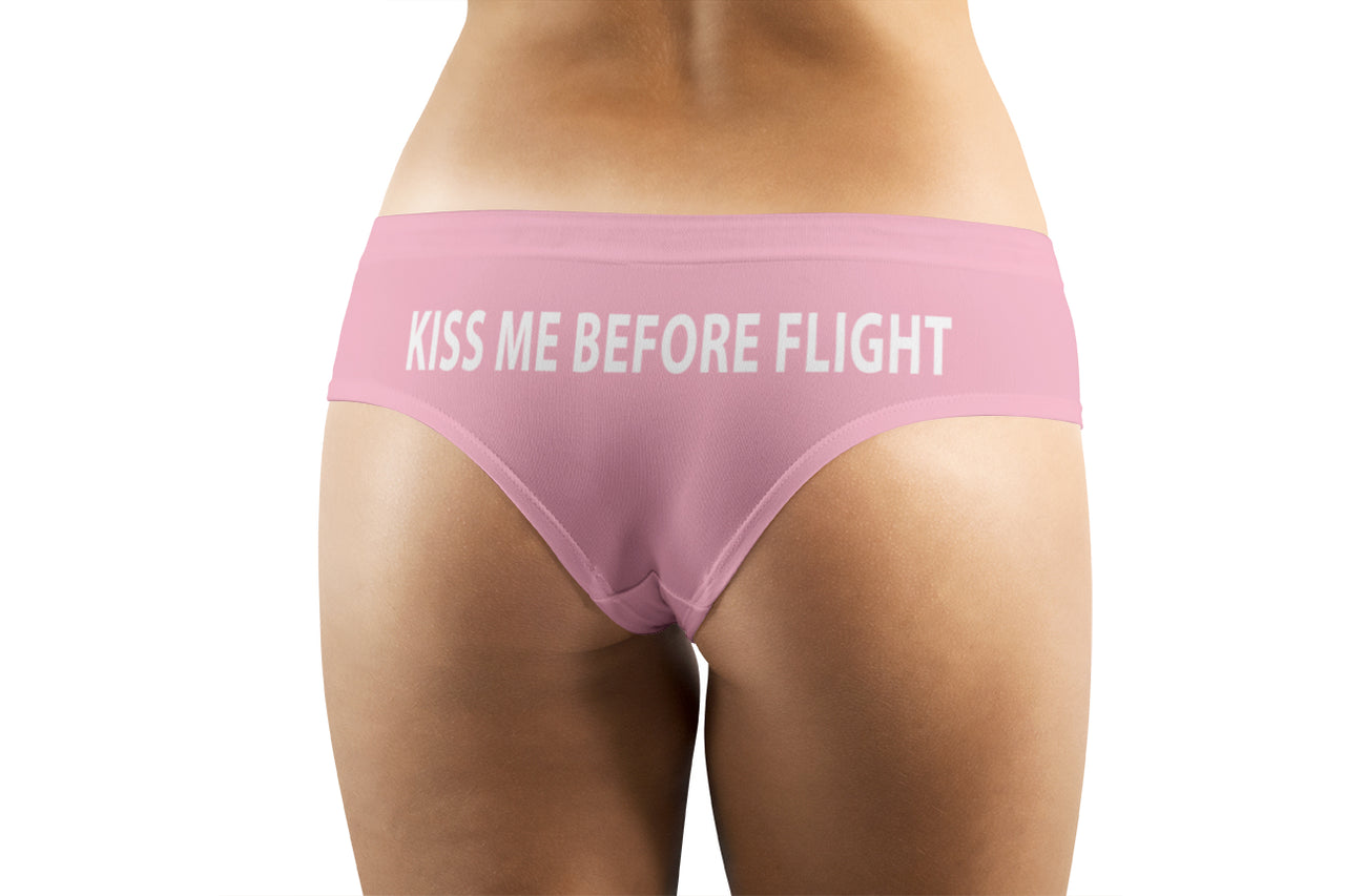 KISS ME BEFORE FLIGHT Designed Women Panties & Shorts