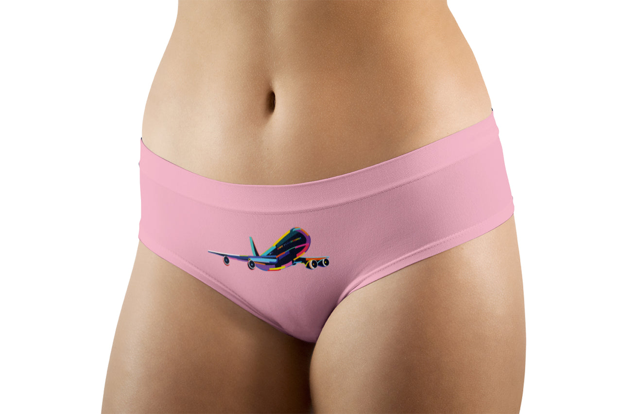 Multicolor Airplane Designed Women Panties & Shorts