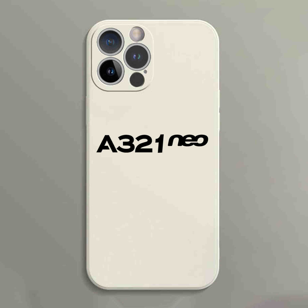 A321neo & Text Designed Soft Silicone iPhone Cases