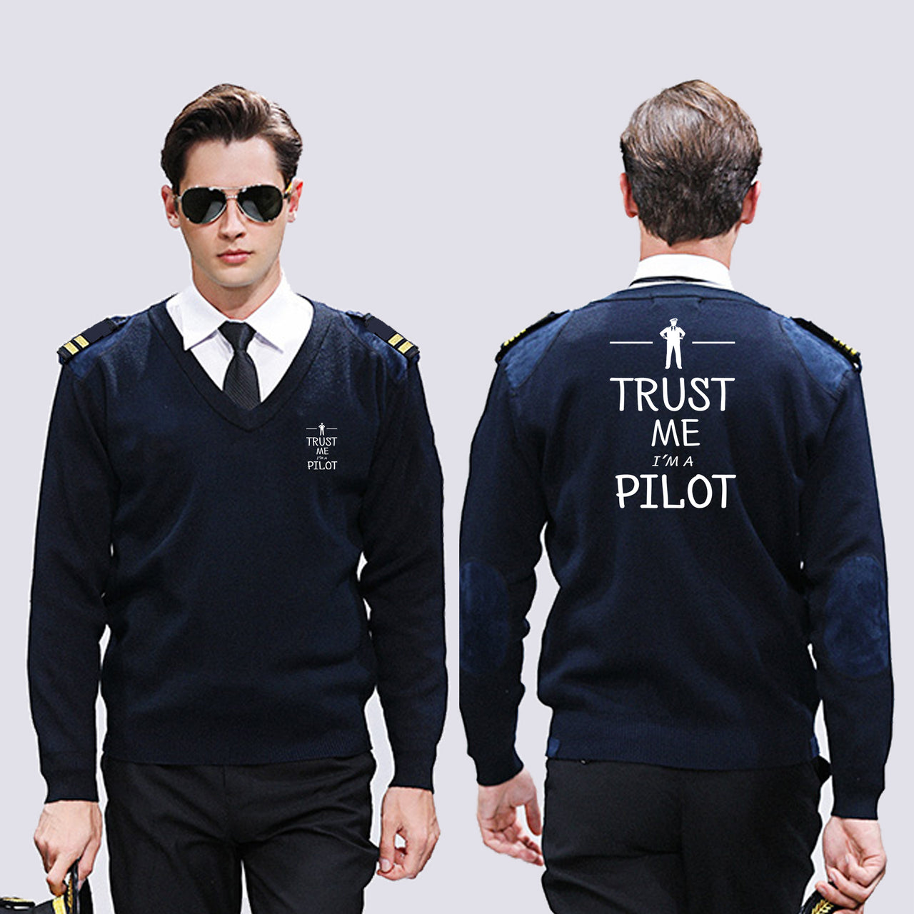 Trust Me I'm a Pilot Designed Wool Pilot Sweaters