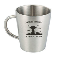 Thumbnail for Air Traffic Controllers - We Rule The Sky Designed Stainless Steel Coffee Mugs