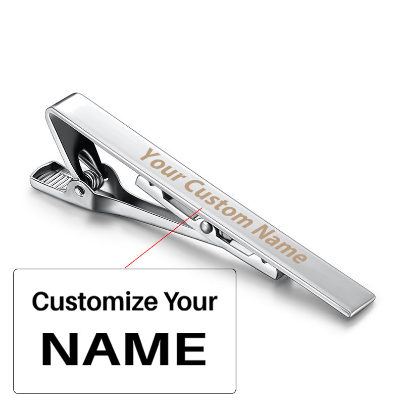 Custom Name Tie Clips