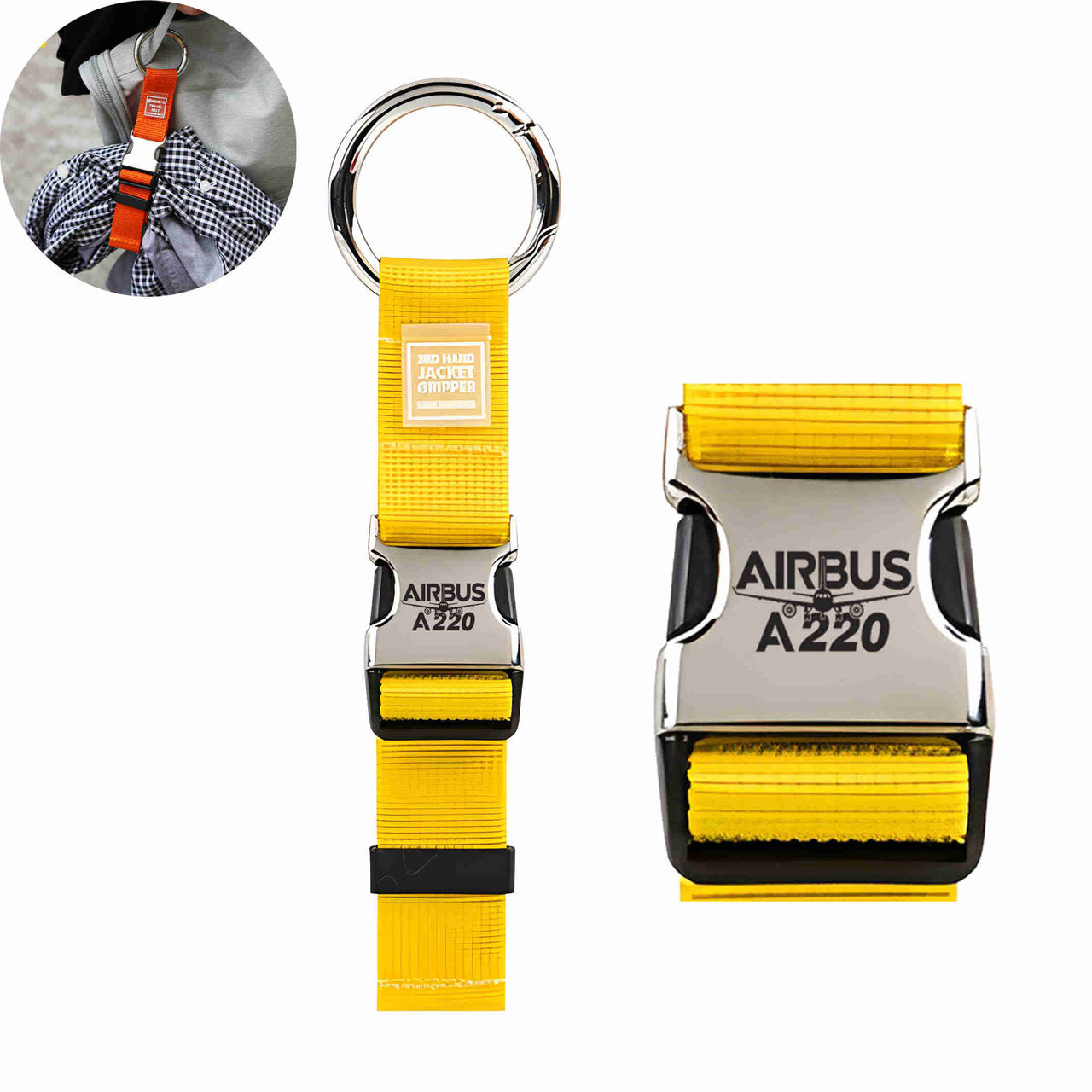 Amazing Airbus A220 Designed Portable Luggage Strap Jacket Gripper