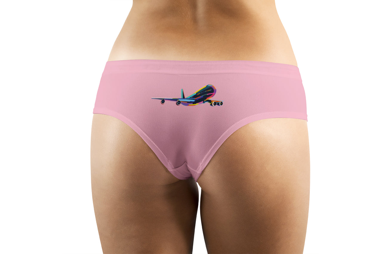 Multicolor Airplane Designed Women Panties & Shorts