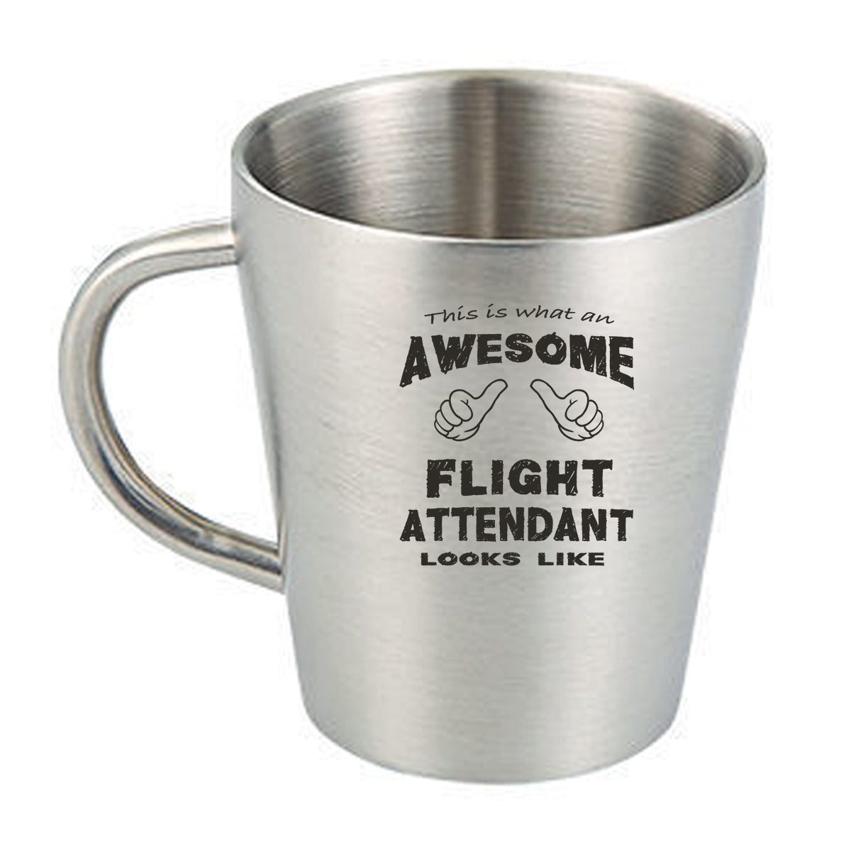 Flight Attendant Designed Stainless Steel Coffee Mugs