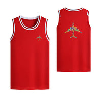 Thumbnail for Colourful Airplane Designed Basketball Style Sports Tank Tops