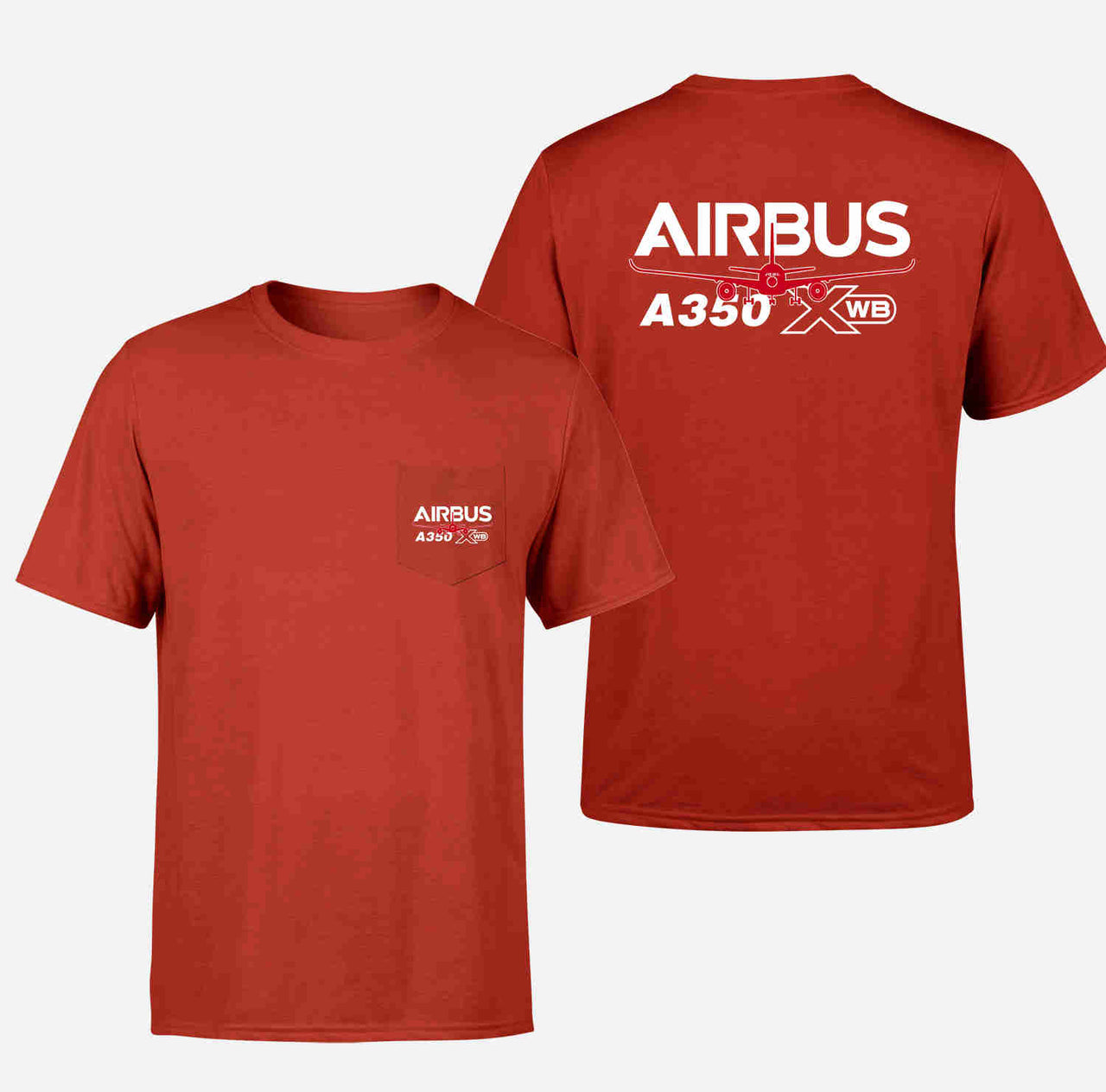 Amazing Airbus A350 XWB Designed Pocket T-Shirts