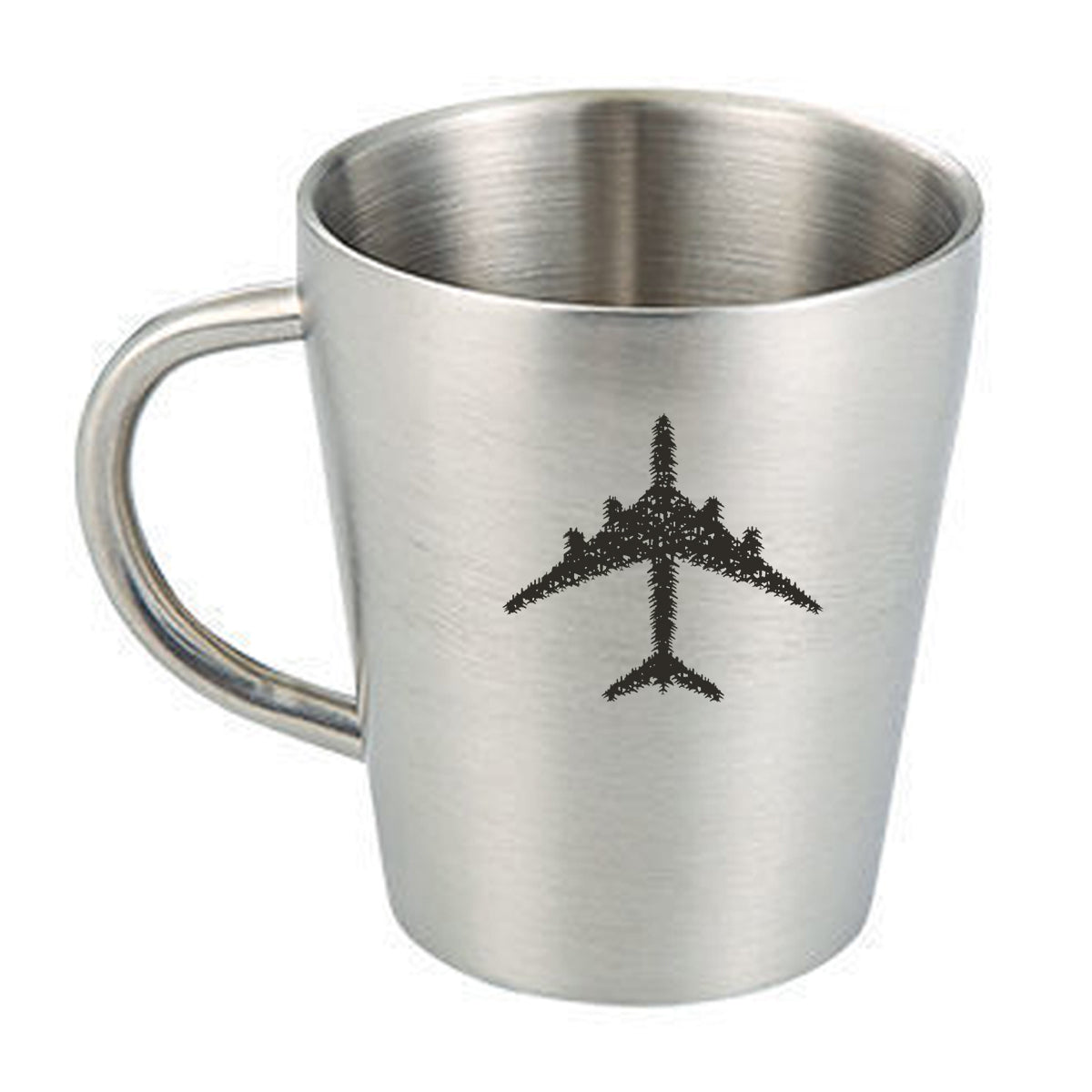 Colourful Airplane Designed Stainless Steel Coffee Mugs