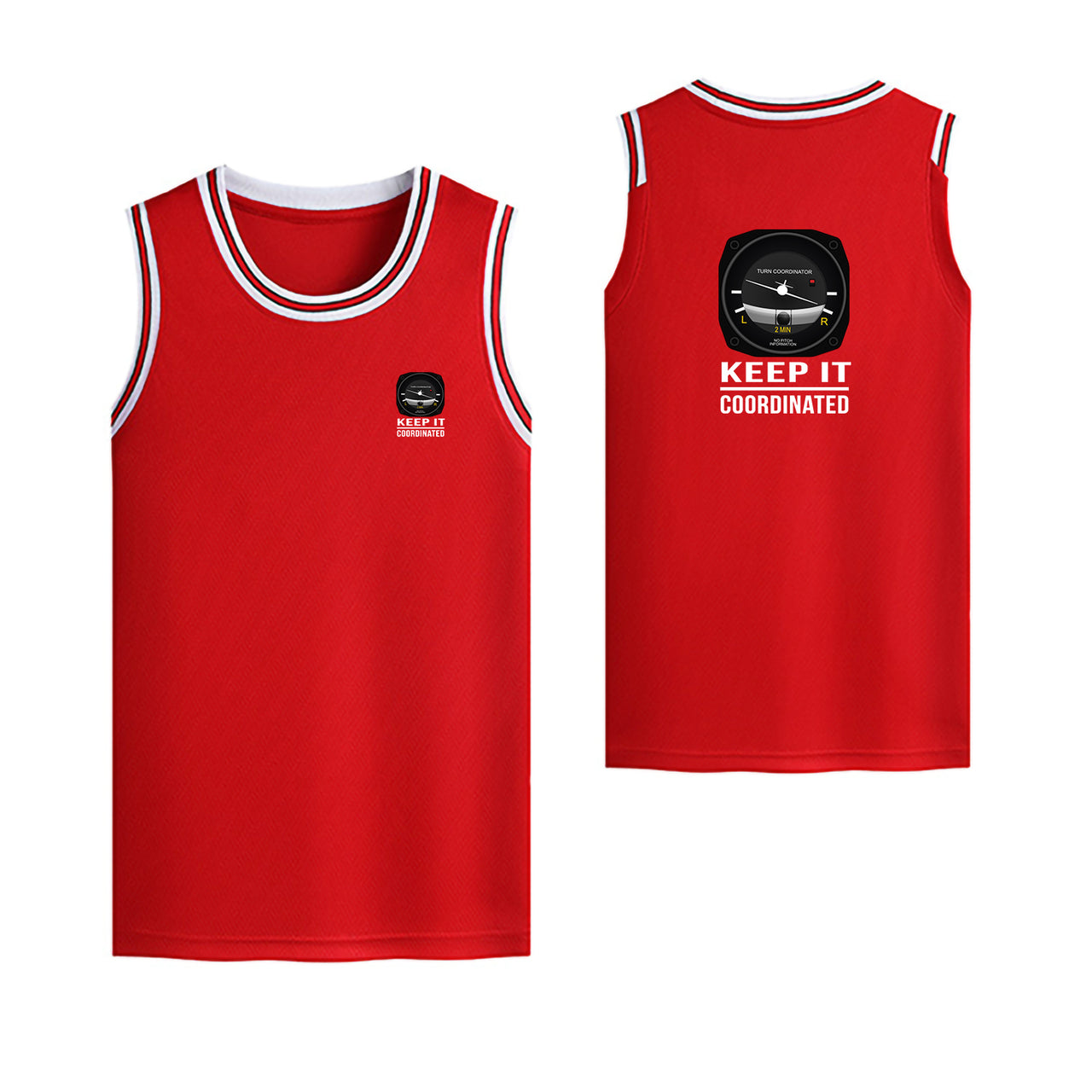 Keep It Coordinated Designed Basketball Style Sports Tank Tops