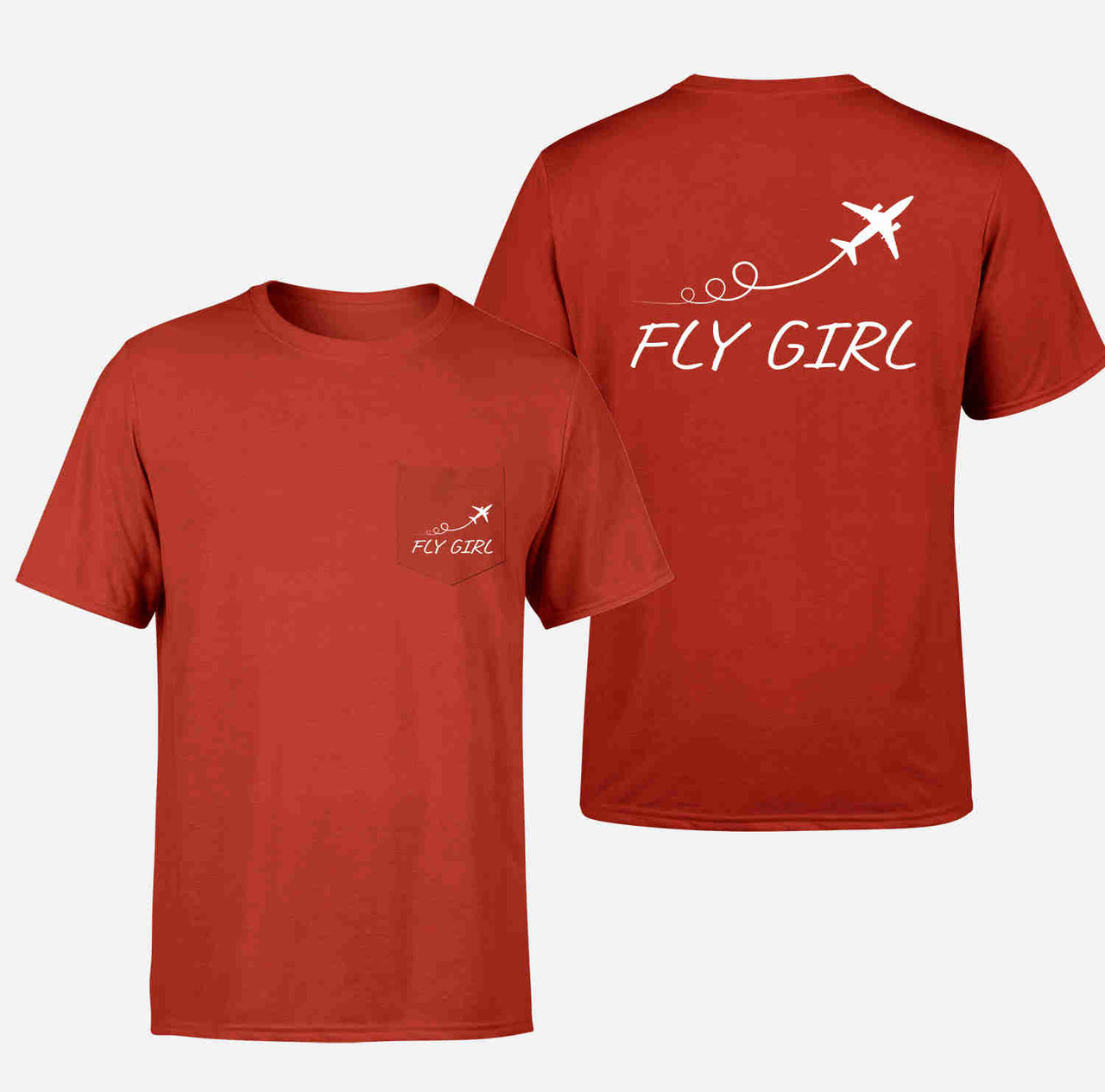 Just Fly It & Fly Girl Designed Pocket T-Shirts