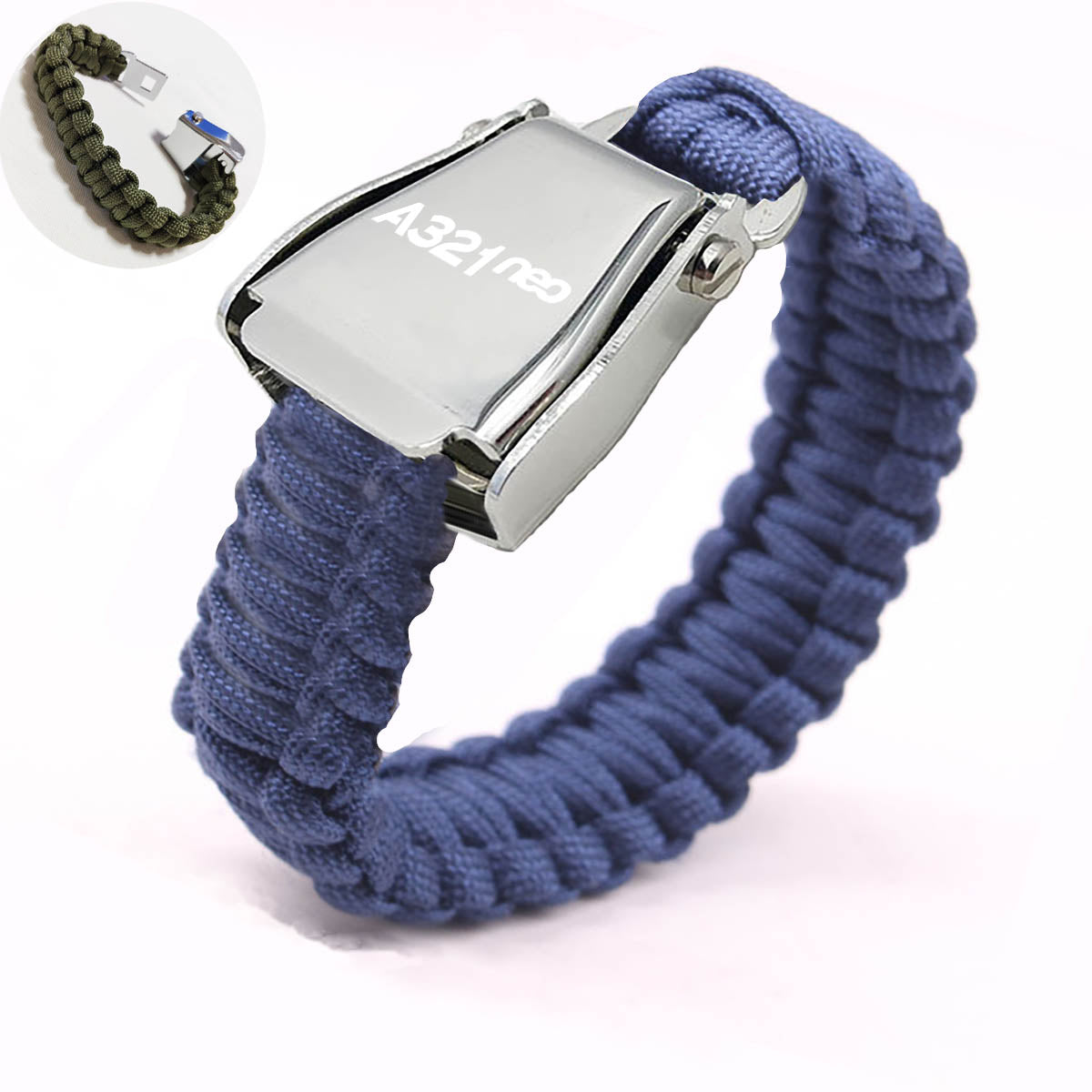 A321neo & Text Design Airplane Seat Belt Bracelet