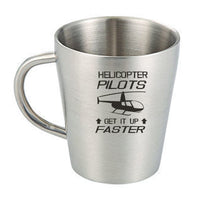 Thumbnail for Helicopter Pilots Get It Up Faster Designed Stainless Steel Coffee Mugs