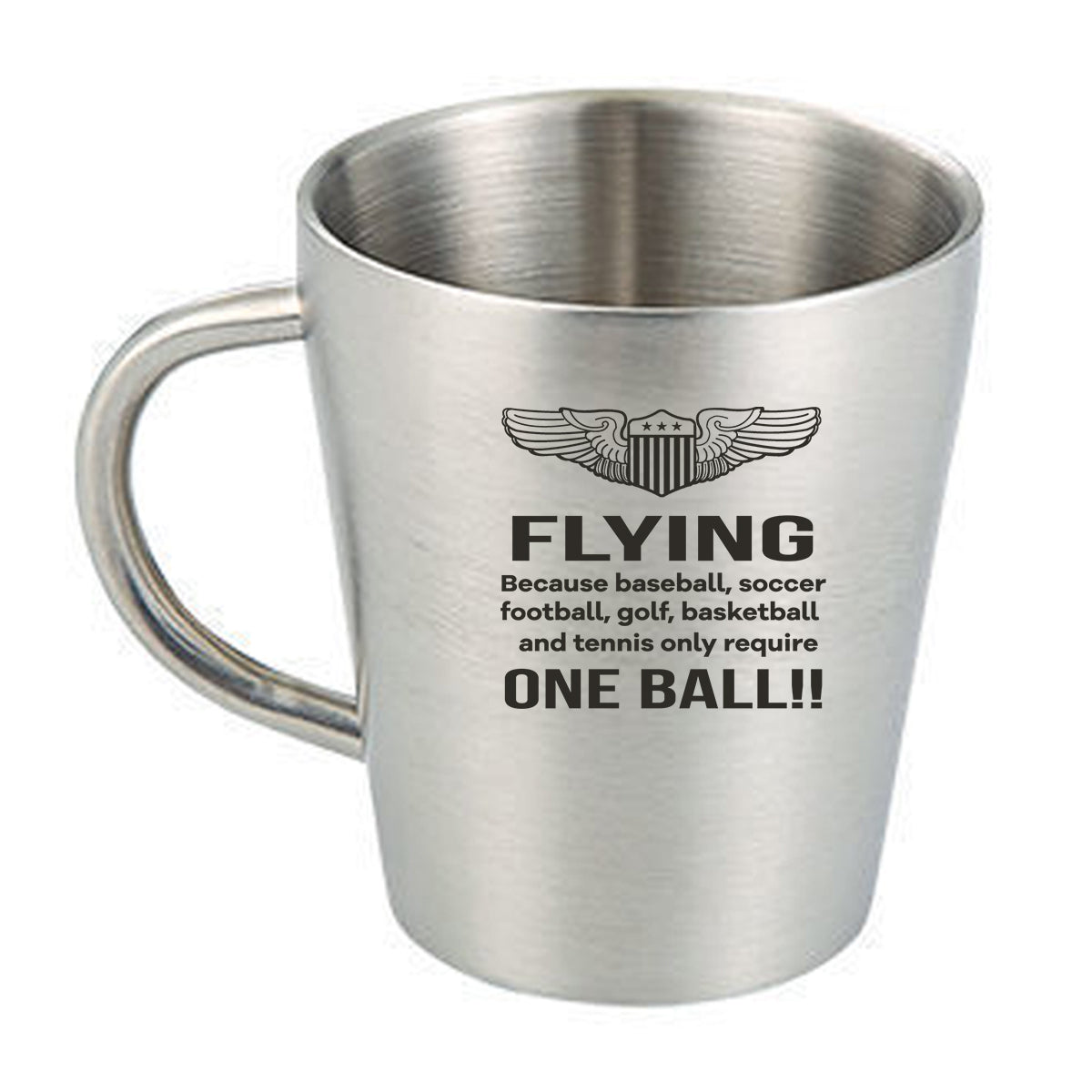 Flying One Ball Designed Stainless Steel Coffee Mugs