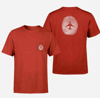 Thumbnail for Aviation Finger Print Designed Pocket T-Shirts