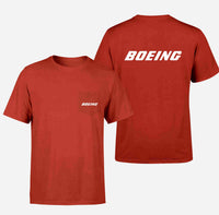 Thumbnail for Boeing & Text Designed Pocket T-Shirts