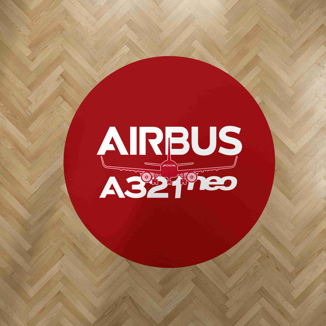 Amazing Airbus A321neo Designed Carpet & Floor Mats (Round)